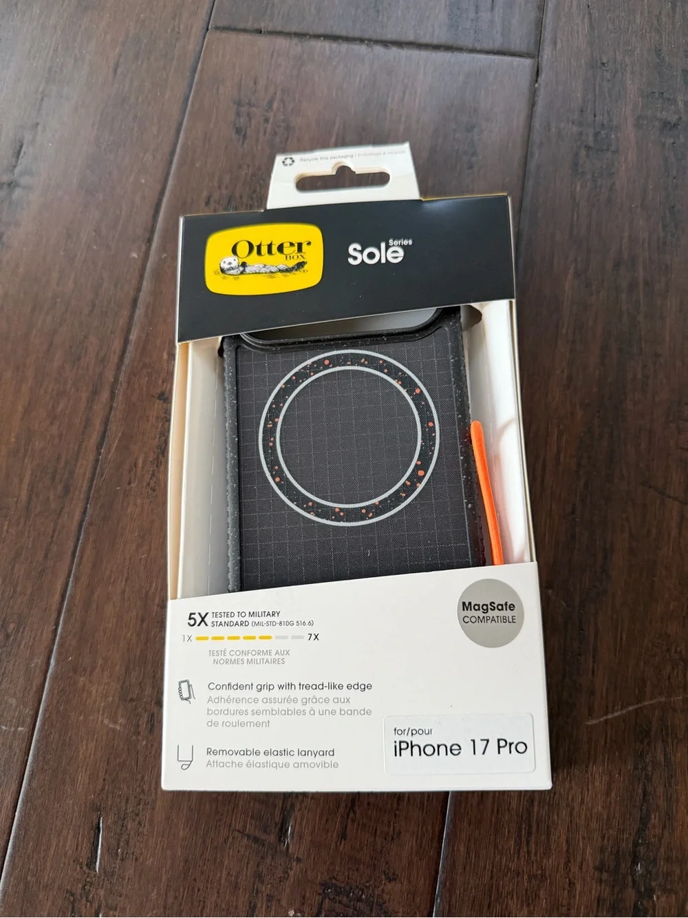 OtterBox Sole Series MagSafe Phone Case in Black with Orange Accent